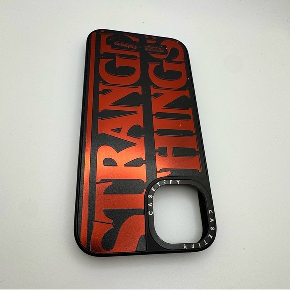 Casetify x Stranger Things Black/Red Reflective Phone Case iPhone 13 - Picture 3 of 10